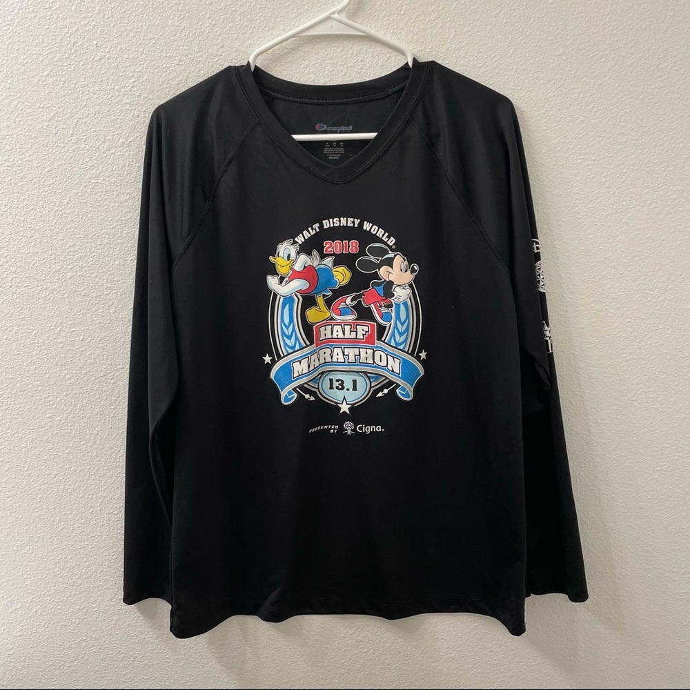 Champion disney half marathon shirt black XL